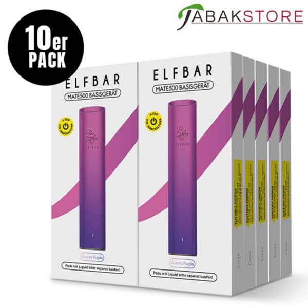Elf-Bar-Mate-500-Device-in-der-Farbe-Aurora-Purple-Gebinde