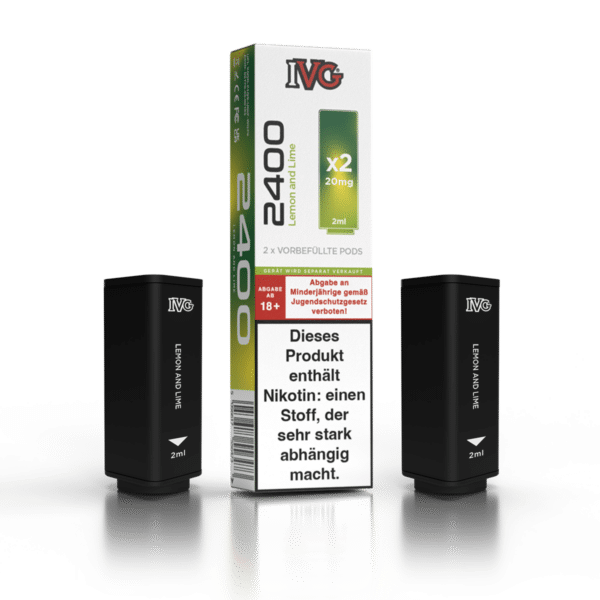 IVG 2400 Lemon and Lime Pods und box