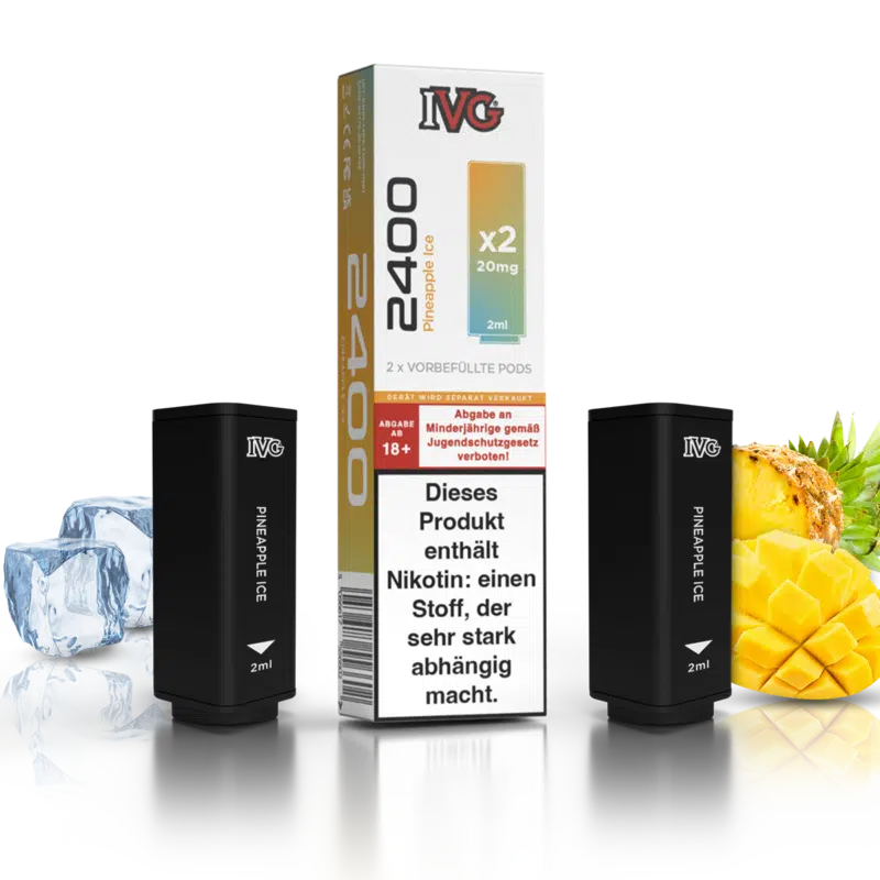 IVG 2400 Pineapple Ice mit Pods und Box und Früchten