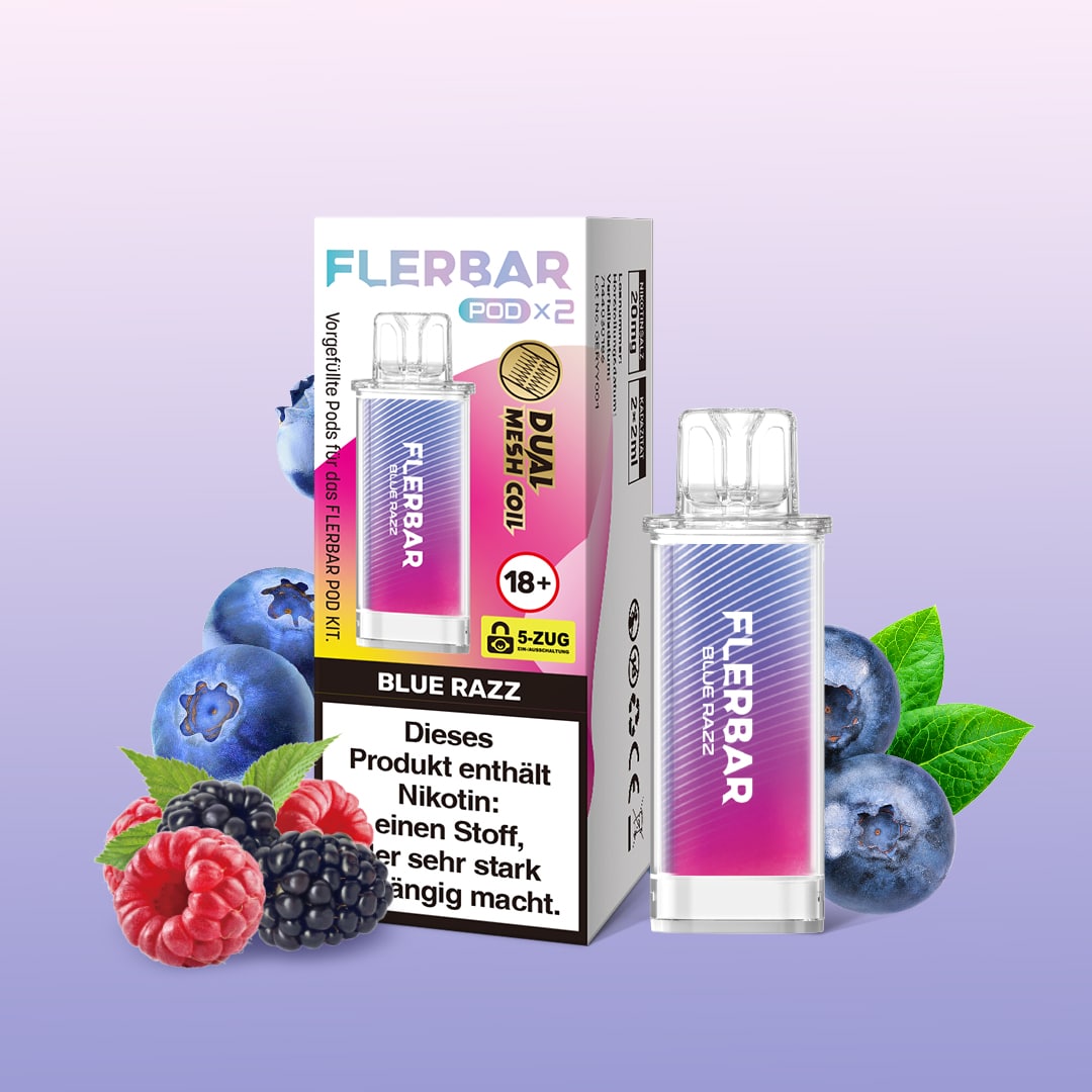 Flerbar | Blue Razz | Liquid Pod | 20mg | 2er Pack