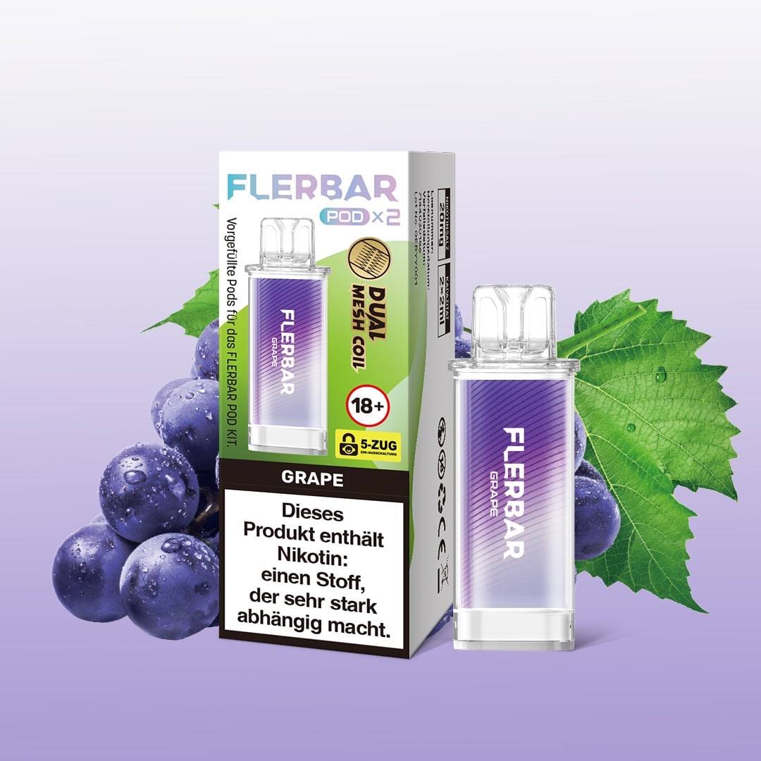 Flerbar | Grape | Liquid Pod | 20mg | 2er Pack