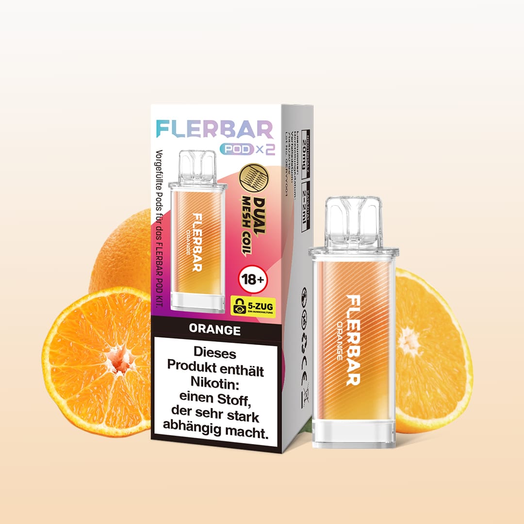 Flerbar | Orange | Liquid Pod | 20mg | 2er Pack