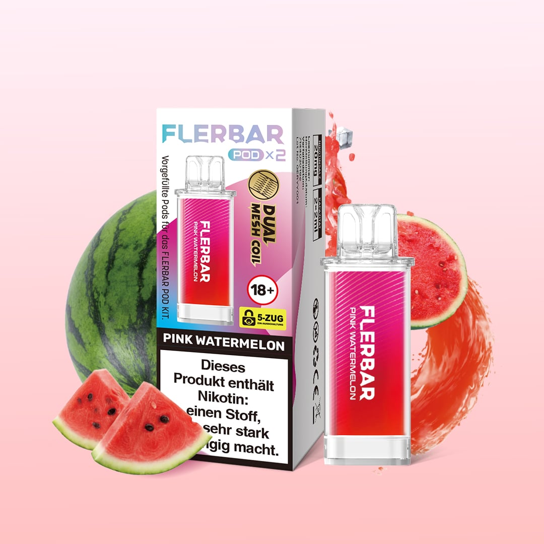 Flerbar | Pink Watermelon | Liquid Pod | 20mg | 2er Pack