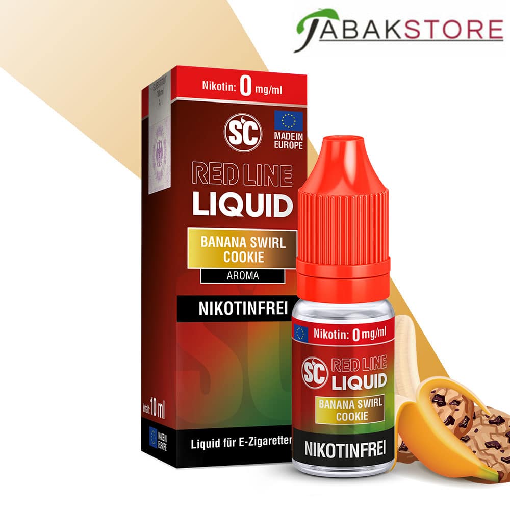 SC – Red Line – Banana Swirl Cookie – Nikotinsalz Liquid 10ml Liquid 0 mg/ml