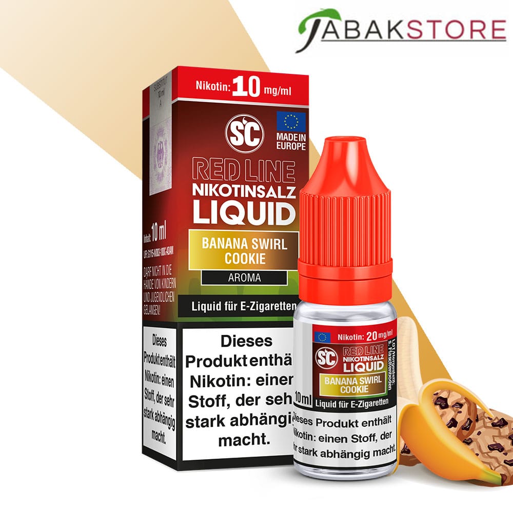 SC – Red Line – Banana Swirl Cookie – Nikotinsalz Liquid 10ml Liquid 10 mg/ml