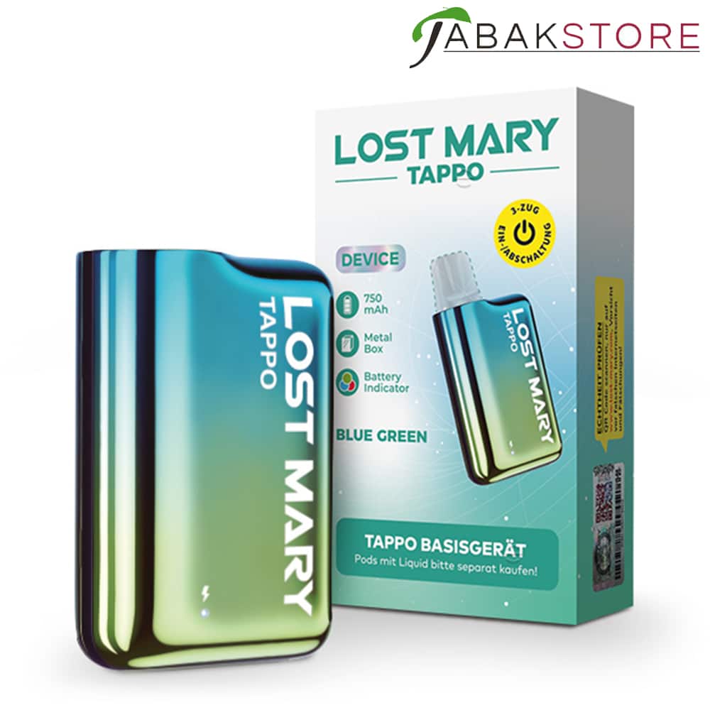 Lost Mary Tappo | Pod Kit | Akkuträger | Blue Green