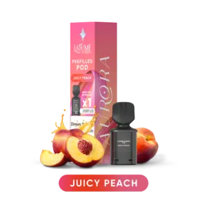 Aurora-Pod_Juicy-Peach-Verpackung