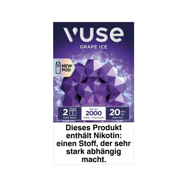 Vuse ePod Caps Grape Ice Frontansicht 20mg