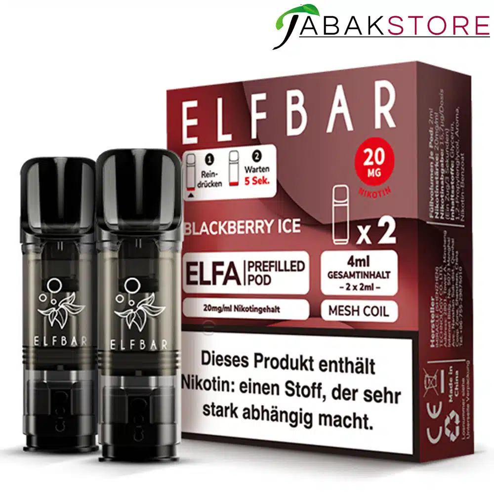 ELFA | Blackberry Ice Pods | Liquid Pod | 20mg | 2er Pack