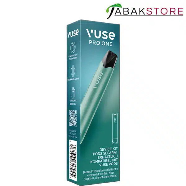 Vuse-Pro-One-Device-Pen-Aqua-in-der-Verpackung-Links
