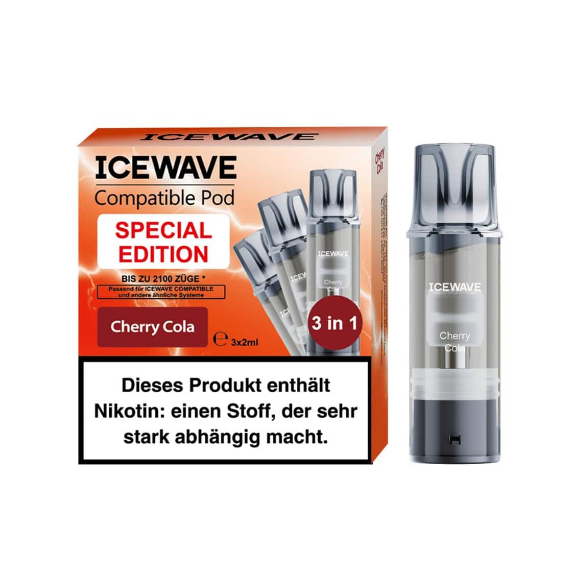 Icewave Pods – Cherry Cola (3x Pods pro Packung) 20mg