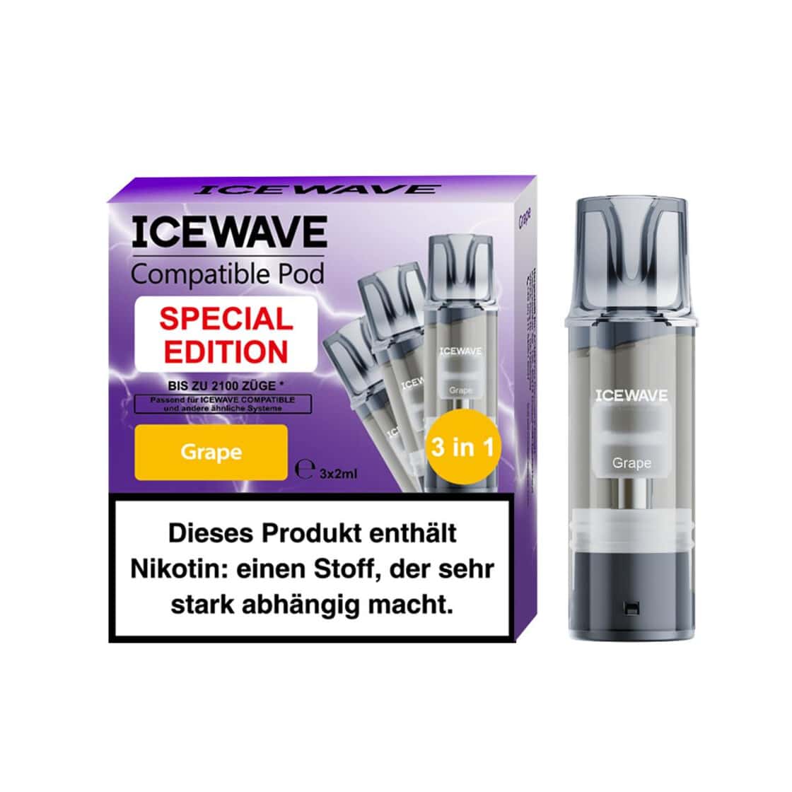 Icewave Pods – Grape (3x Pods pro Packung) 20mg