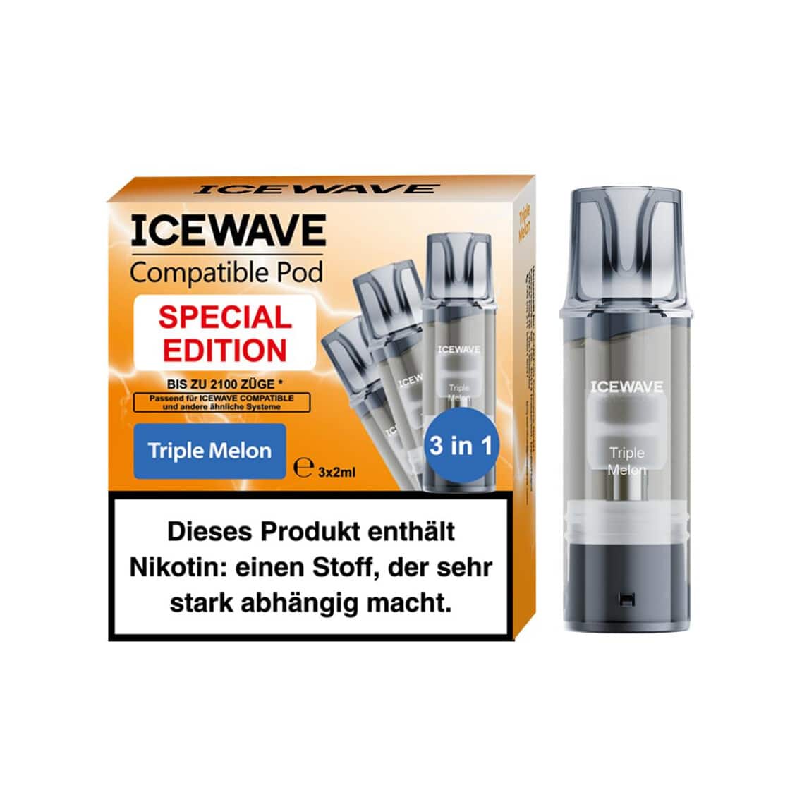 Icewave Pods – Triple Melon (3x Pods pro Packung) 20mg