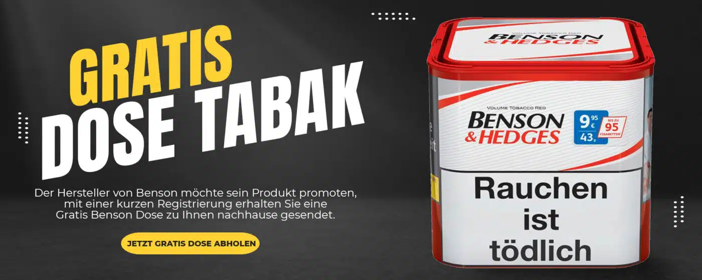 Gratis-Dose-Tabak-Aktion