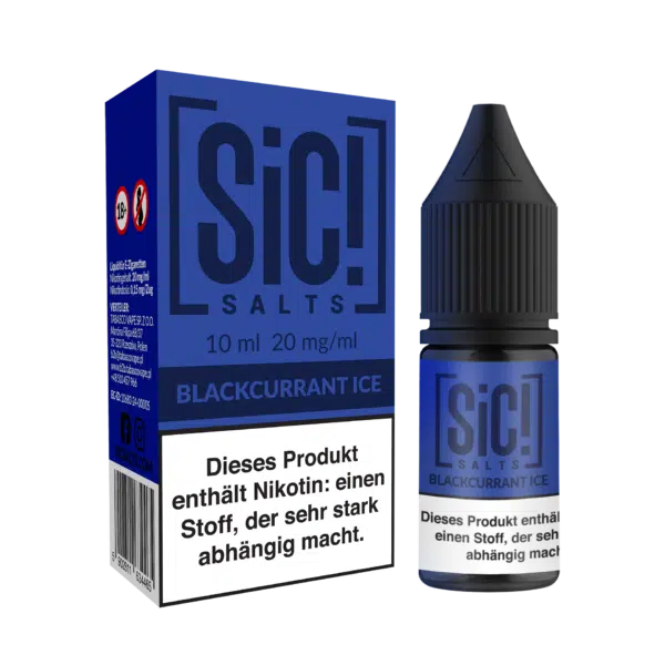 SiC Salt Liquid Blackcurrant Ice mit Box und Flasche