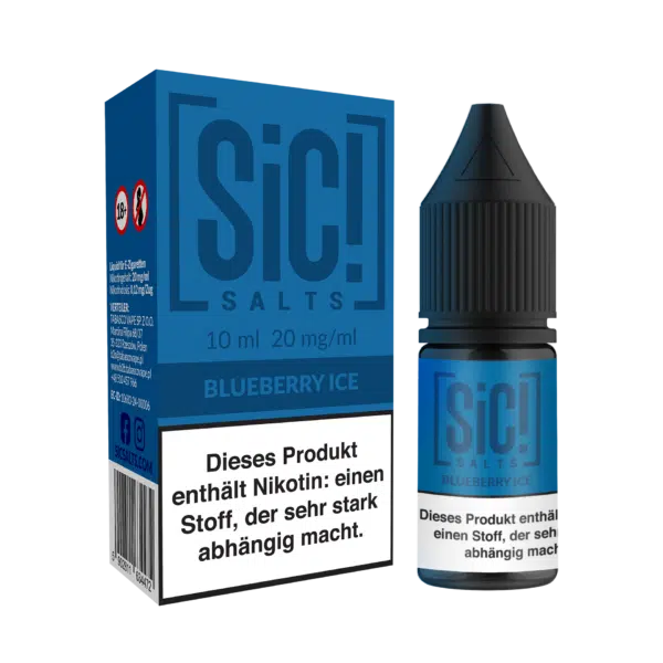 SiC Salt Liquid Blueberry Ice mit Box und Flasche