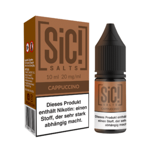 SiC Salt Liquid Cappucino mit Box und Flasche