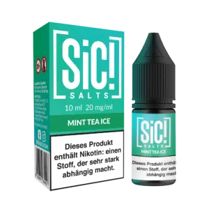 SiC Salt Liquid Mint Tea Ice mit Box und Flasche