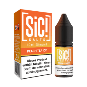 SiC Salt Liquid Peach Tea Ice mit Box und Flasche