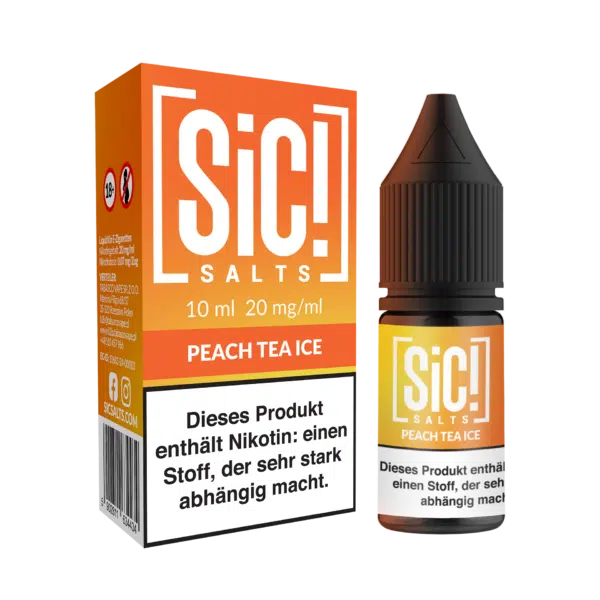 SiC Salt Liquid Peach Tea Ice mit Box und Flasche