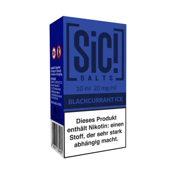 Sic! Salt Blackcurrant Ice 20mg 10ml Box