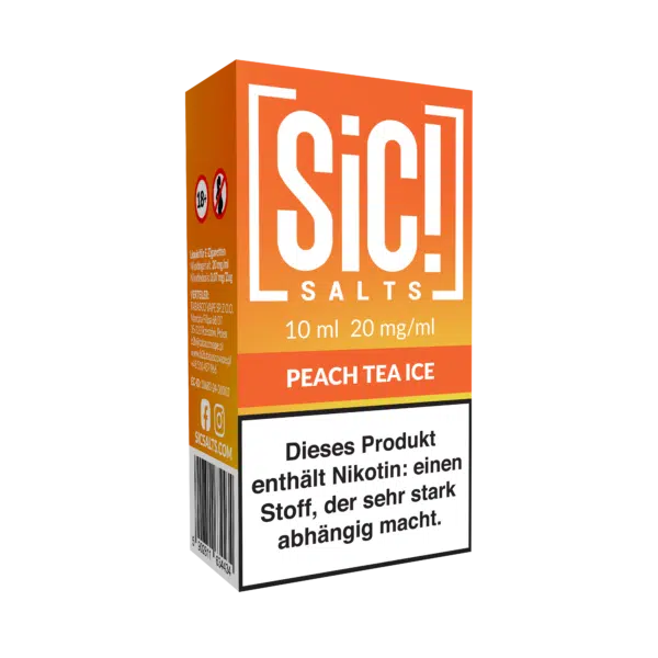 Sic! Salt Peach Ice Tea 20mg 10ml Box