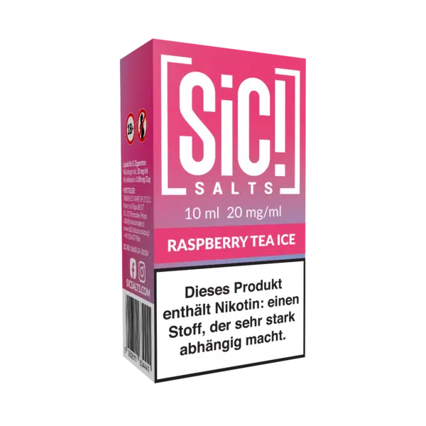 Sic! Salt Raspberry Tea Ice 20mg 10ml Box