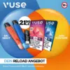 VUSE Reload Angebot mit zwei Packungen Pods und gratis Device