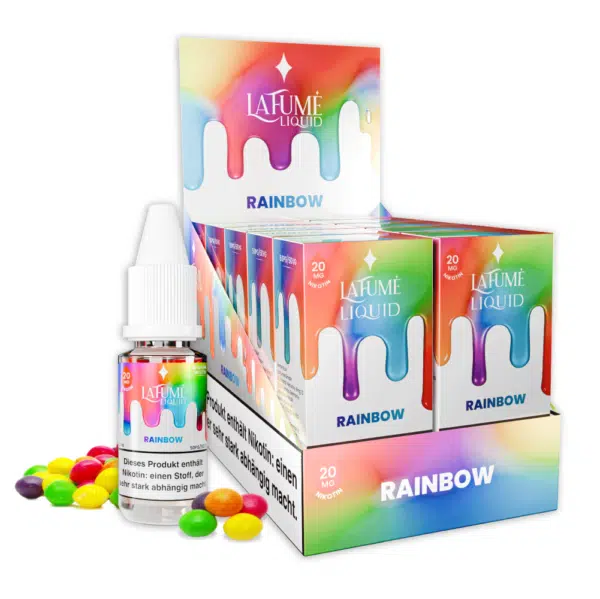 La Fume Liquid Rainbow 20mg 10ml im Gebinde und Flasche