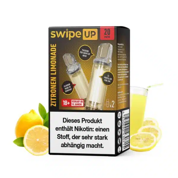 Swipe Up Zitronen Limonade 20mg Pods mit früchten