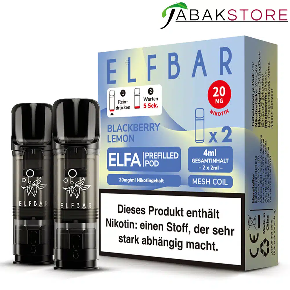 ELFA | Blackberry Lemon | Liquid Pod | 20mg | 2er Pack
