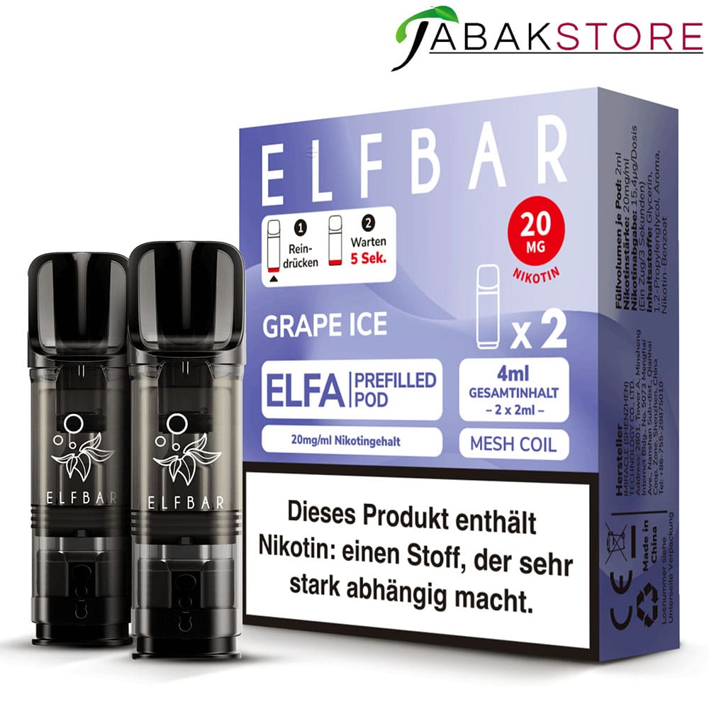 ELFA | Grape Ice | Liquid Pod | 20mg | 2er Pack