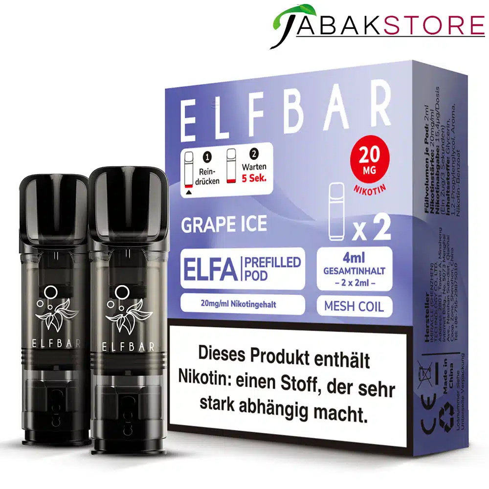 ELFA | Grape Ice | Liquid Pod | 20mg | 2er Pack