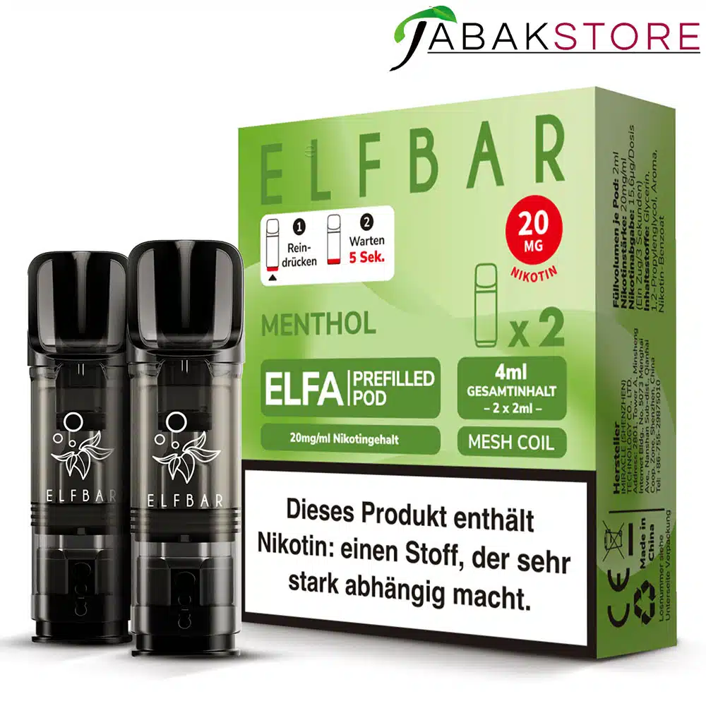 ELFA | Menthol | Liquid Pod | 20mg | 2er Pack