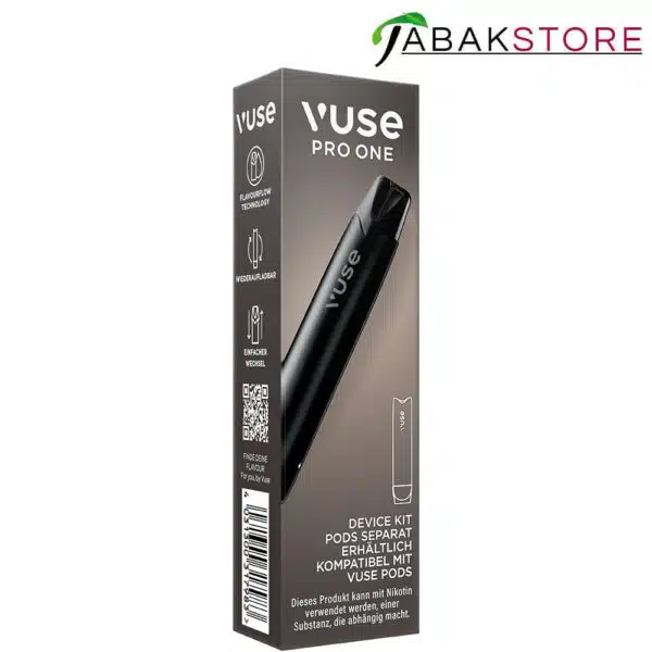 Vuse-Pro-One-Device-Pen-Black-in-der-Verpackung-von-Links