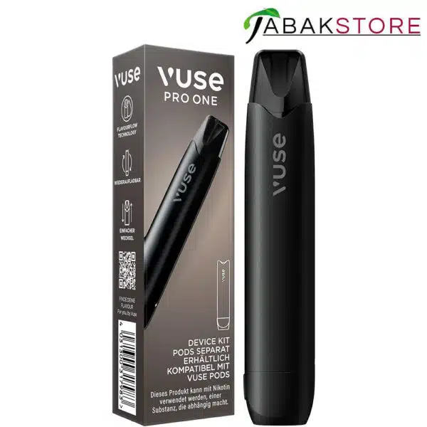 Vuse-Pro-One-Device-Pen-Black-mit-der-Verpackung