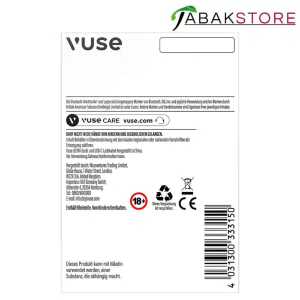 Vuse-Ultra-Device-Bedienungsanleitung