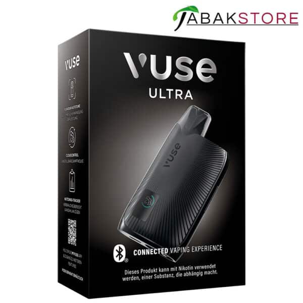 Vuse-Ultra-Device-Black-in-der-Verpackung-von-Links