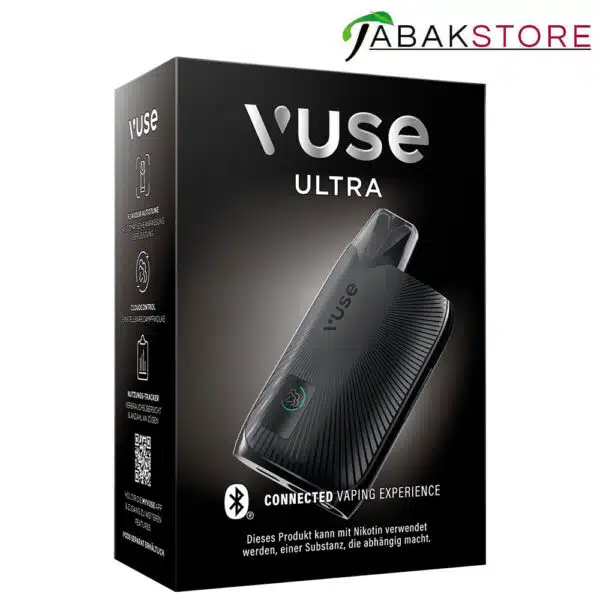 Vuse-Ultra-Device-Black-in-der-Verpackung-von-Links