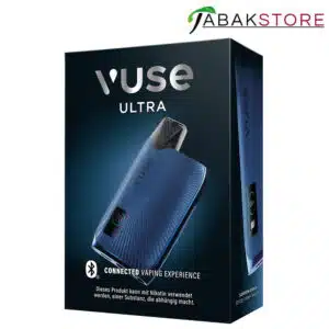 Vuse-Ultra-Device-Blau-in-der-Verpackung-von-Links