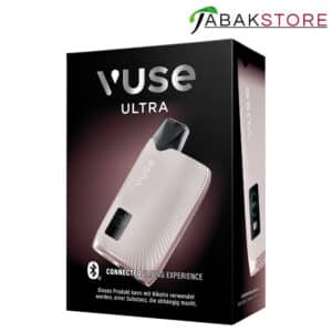 Vuse-Ultra-Device-Pearl-Rose-in-der-Verpackung-von-Links