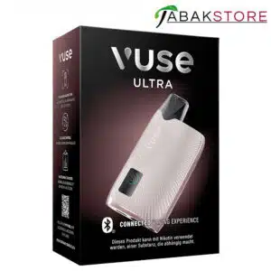 Vuse-Ultra-Device-Pearl-Rose-in-der-Verpackung-von-Rechts
