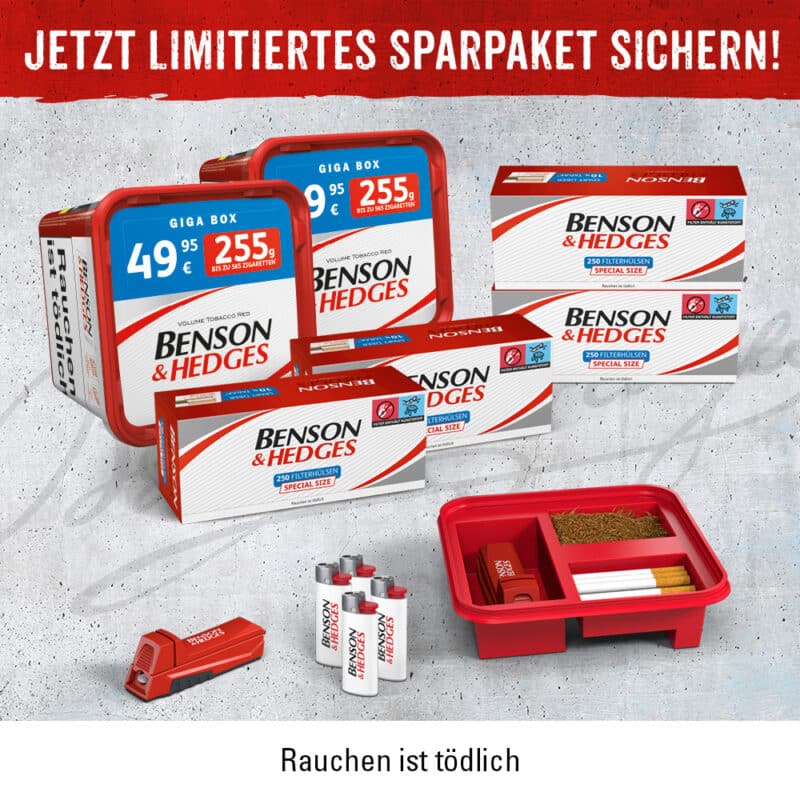 Benson und Hedges Tabak 50 Euro Bundle
