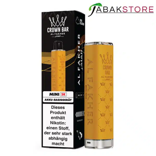Al-Fakher-Mini-3k-Akkuträger---Farbe-Yellow---550-mAh