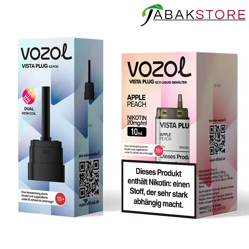 Vozol-Vistal--Plug-Apple-Peach-20mg-mit-Leerpod