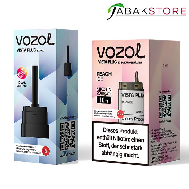 Vozol Vista Plug Ez | Pods | Peach Ice | 10ml