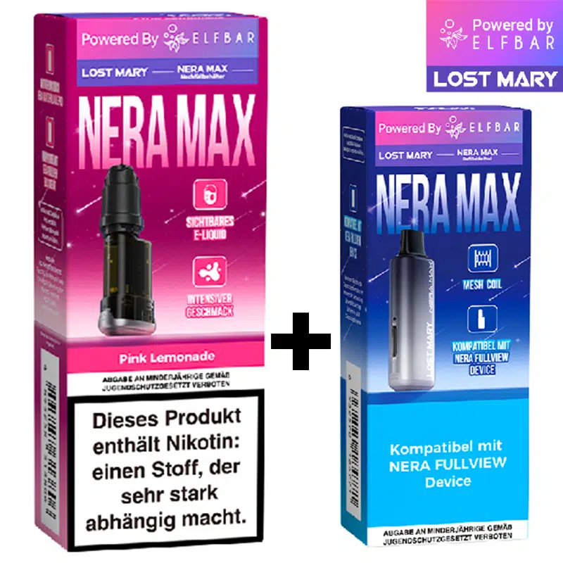 Lost-Mary-Nera-Max-Pink-Lemonade-mit-Refill-Package