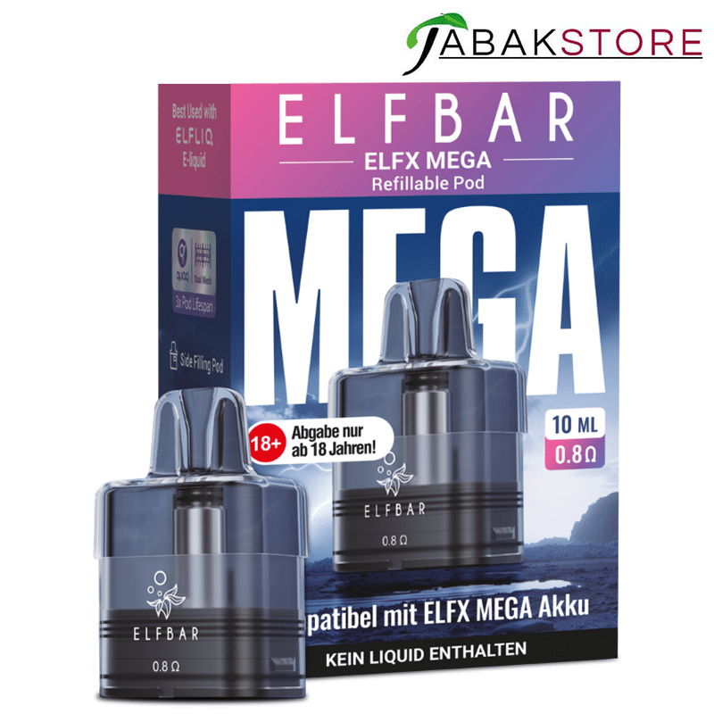 ELFX Pods | Mega | 10ml | 0,8 Ohm | gnstig online kaufen