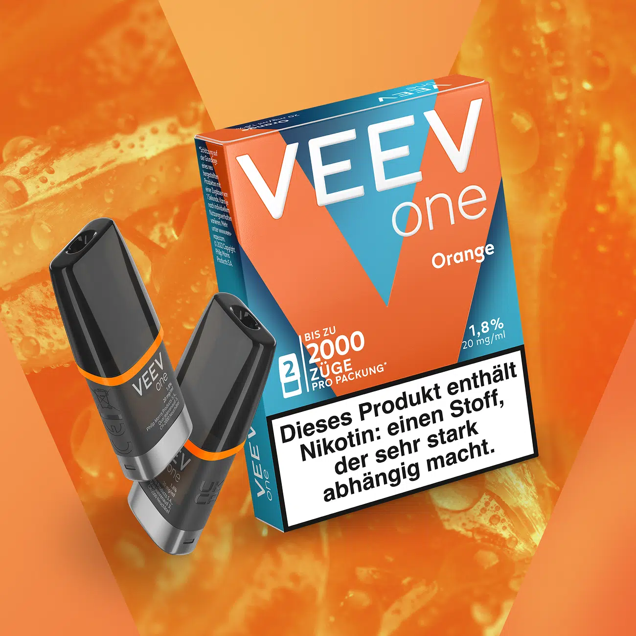 VEEV One Pods Orange mit 20mg im 2er Pack