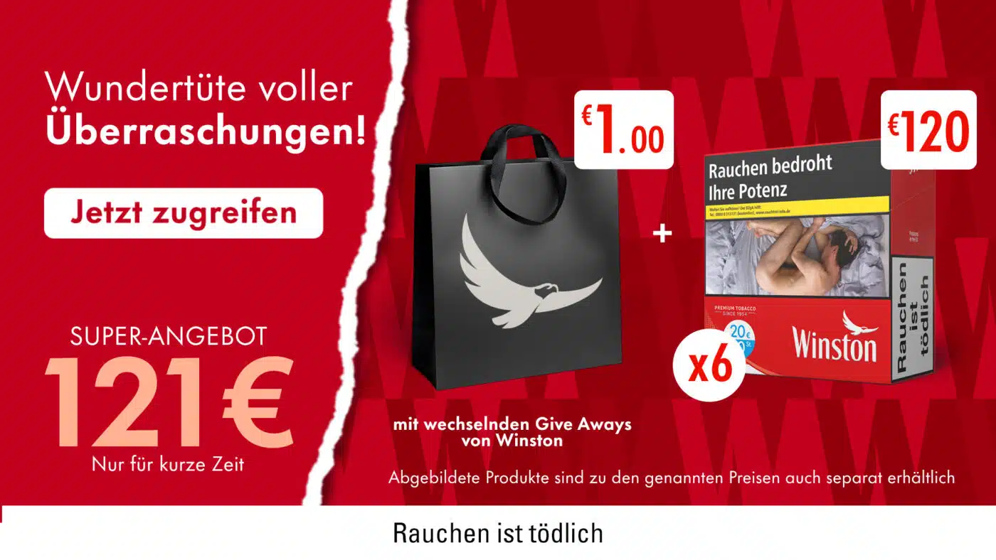 Winston Zigarette mit Wunderbox